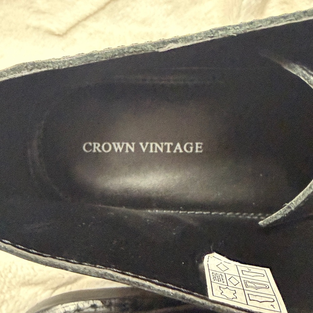Crown Vintage Black Leather Casper Chukka Boot, Size 11 1/2 - Picture 6 of 7